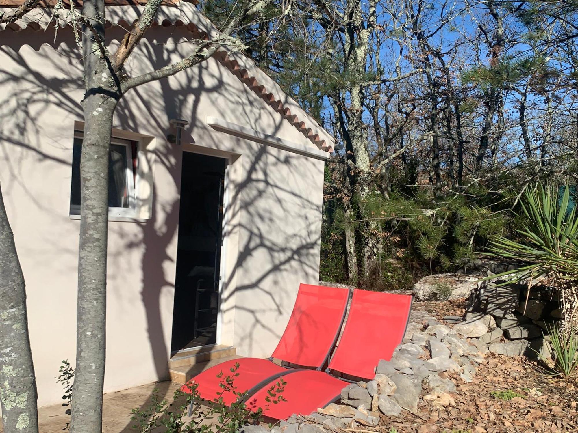 Le Mazet studio avec terrasse et spa privatif Saint Alban Auriolles Esterno foto